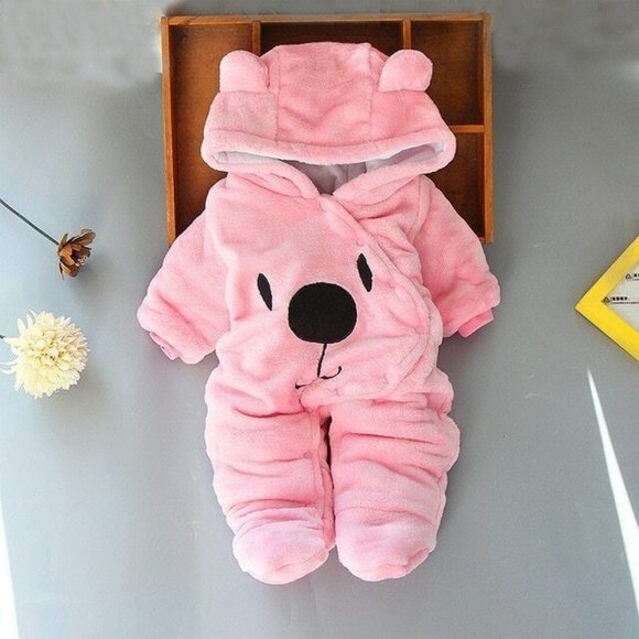Does not apply Other - Newborn Baby Clothes Boy Girl Thick Wool Sets Jumpsuits for Cold